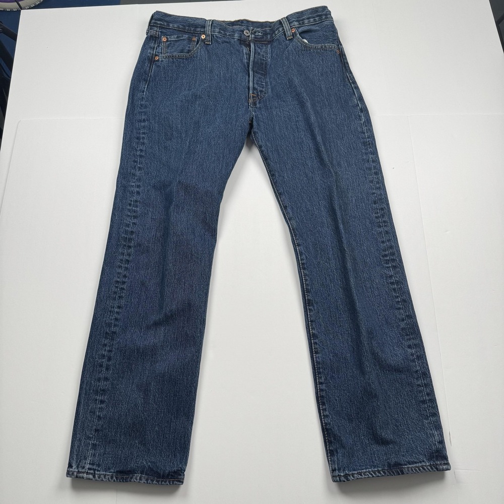 Levis 501 Jeans Mens 36x32 (36x29) Blue Straight Leg Button Fly Classic Pants